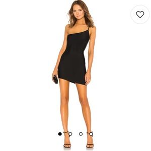NWT Black SUPERDOWN (Revolve) one shoulder mini dress.  Size medium